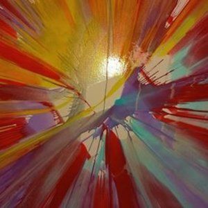 Modern Abstract Canvas Painting 'Drifting Sky"